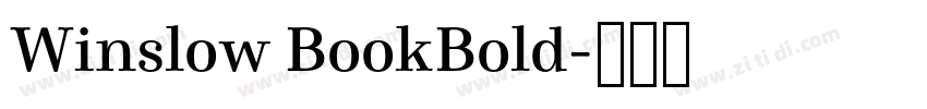 Winslow BookBold字体转换 Winslow BookBold字体转换
